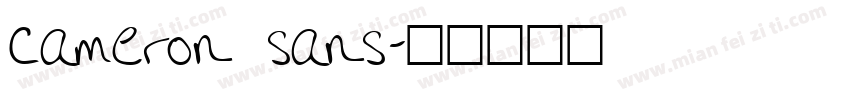 cameron sans字体转换